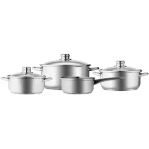 LevelOne Topfset  4-teilig  MARS ¦ silber ¦ Edelstahl