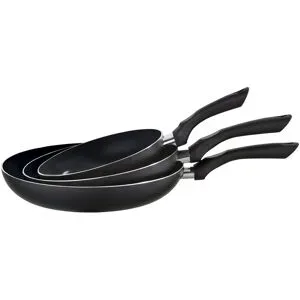 KHG Pfannenset 3-teilig   ¦ schwarz ¦ Aluminium