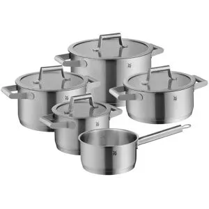 Höffner Topfset  Comfort Line ¦ silber ¦ Edelstahl ¦ Maße (cm): B: 31 H: 25,5