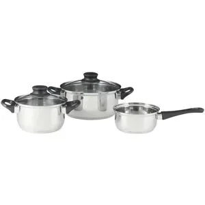 KHG Topfset 3-teilig Layla ¦ silber ¦ Edelstahl
