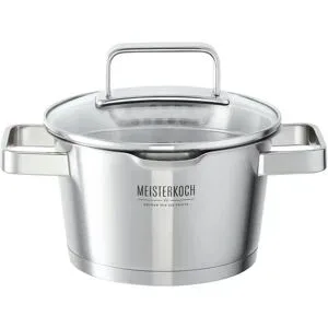 Meisterkoch Bratentopf  KONUS ¦ silber ¦ Edelstahl ¦ Maße (cm): H: 9,5  Ø: 16