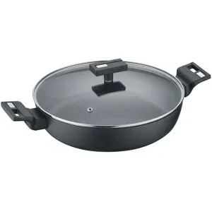 Berndes Servierpfanne  b.smart ¦ schwarz ¦ Aluminium ¦ Maße (cm): H: 6,5  Ø: 28