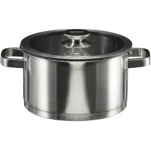 Meisterkoch Kochtopf  TRIBUS ¦ silber ¦ Edelstahl ¦ Maße (cm): H: 13,5  Ø: 24