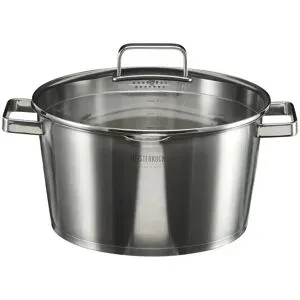 Meisterkoch Bratentopf  KONUS ¦ silber ¦ Edelstahl ¦ Maße (cm): H: 15  Ø: 28