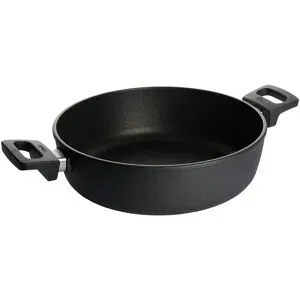 WOLL Guss-Kasserolle Ø 28 cm Nowo Titanium ¦ schwarz ¦ Aluminium-Guss ¦ Maße