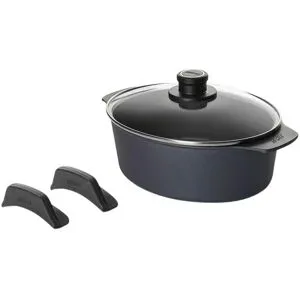 WOLL Gussbräter mit Glasdeckel und Silikongriffen  Diamond Lite ¦ schwarz ¦