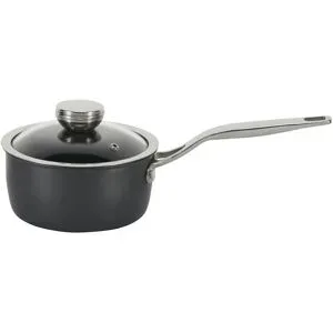 Meisterkoch Kasserolle  LOTUS ¦ schwarz ¦ Carbonstahl ¦ Maße (cm): H: 8  Ø: 16