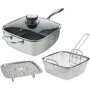 Hensslers Schmorpfanne   ¦ silber ¦ Edelstahl ¦ Maße (cm): B: 25,5 H: 9,5