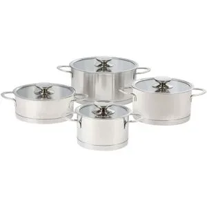 Berndes Topfset  8-teilig  Millesima ¦ silber ¦ Edelstahl