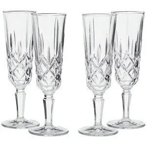 Nachtmann Champagnerglas  4er-Set  Noblesse ¦ transparent/klar ¦ Glas ¦ Maße
