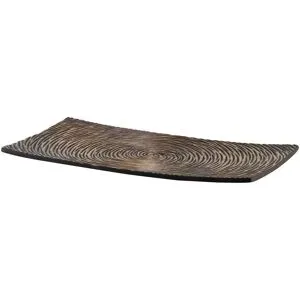 Höffner Deko Teller  Circle ¦ braun ¦ Polyresin (Kunstharz) ¦ Maße (cm): B: 41 H: 5 T: