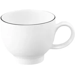 Seltmann Weiden Tasse  Lido Black Line ¦ weiß ¦ Porzellan