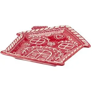 HOME STORY Servierplatte Haus   ¦ rot ¦ Dolomite ¦ Maße (cm): B: 23 H: 2,5 T: