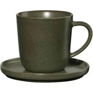 ASA SELECTION Espressotasse mit Unterteller   ¦ grün ¦ Porzellan ¦ Maße (cm): H: