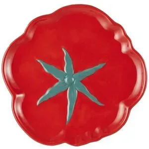 HOME STORY Teller Tomate   ¦ rot ¦ Dolomite ¦ Maße (cm): B: 19,5 H: 2