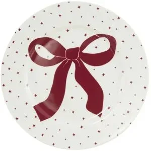 Höffner Teller Schleife   ¦ rosa/pink ¦ Porzellan ¦ Maße (cm): H: 1,7  Ø: 21