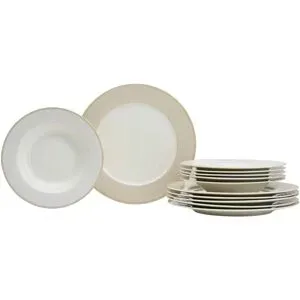 Ritzenhoff & Breker Tafelservice  12-teilig  GEO ¦ beige ¦ Porzellan