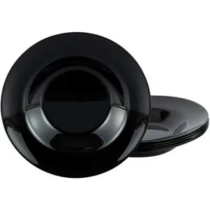 CreaTable Pastateller  Italien ¦ schwarz ¦ Glas ¦ Maße (cm): B: 32 H: 13,5