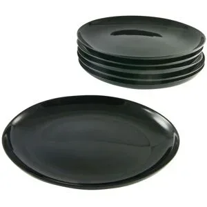 CreaTable Speiseteller  Italien ¦ schwarz ¦ Glas ¦ Maße (cm): B: 32 H: 13,5