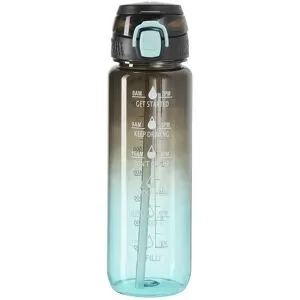 KHG Trinkflasche   ¦ schwarz ¦ Kunststoff ¦ Maße (cm): B: 7 H: 7 T: 25.0