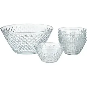 Peill+Putzler Schalenset  7-teilig  ROMBO ¦ transparent/klar ¦ Glas ¦ Maße (cm):