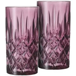 Nachtmann Longdrinkgläser 2er Set Noblesse ¦ rosa/pink ¦ Glas ¦ Maße (cm): B: