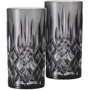 Nachtmann Longdrinkgläser 2er Set Noblesse ¦ grau ¦ Glas ¦ Maße (cm): B: 7,8 H: