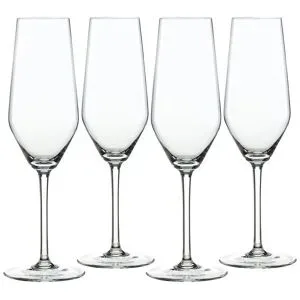 Spiegelau Champagnerflöten 4er Set Style ¦ transparent/klar ¦ Glas ¦ Maße (cm):