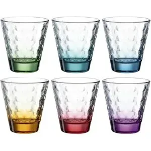 LEONARDO 6er-Gläserset 6er Set Optic ¦ mehrfarbig ¦ Glas ¦ Maße (cm): B: 8,5 H: