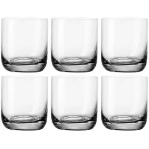 LEONARDO 6er-Gläserset  Daily ¦ transparent/klar ¦ Glas ¦ Maße (cm): B: 7,7 H: 9