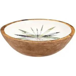 Höffner Deko Schale Palme   ¦ holzfarben ¦ Massivholz ¦ Maße (cm): B: 24 H: 5 T: 24.0