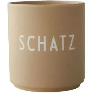 DESIGN LETTERS Becher   ¦ beige ¦ Porzellan ¦ Maße (cm): H: 8,5  Ø: 8