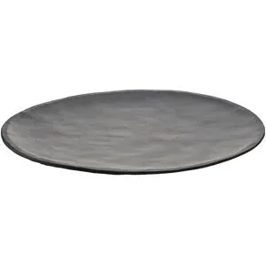 HOME STORY Deko Teller   ¦ schwarz ¦ Aluminium ¦ Maße (cm): H: 2  Ø: 43