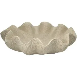 HOME STORY Deko Schale   ¦ beige ¦ Polyresin (Kunstharz) ¦ Maße (cm): B: 33 H: 9