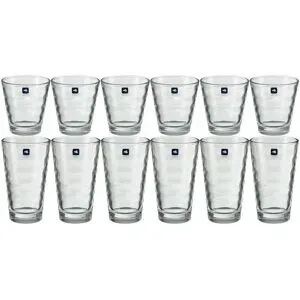 LEONARDO Becherset  Onda ¦ transparent/klar ¦ Glas ¦ Maße (cm): B: 25,4 H: 17,5