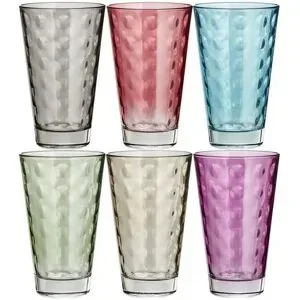 LEONARDO 6er-Gläserset 6er Set Optic ¦ mehrfarbig ¦ Glas ¦ Maße (cm): B: 8 H: