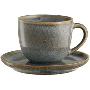 ASA SELECTION Cappuccinotasse mit Unterteller   ¦ blau ¦ Maße (cm): H: 7,5  Ø: 9