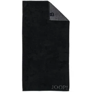 JOOP! Duschtuch  JOOP 1600 Classic Doubleface ¦ schwarz ¦ Maße (cm): B: 80