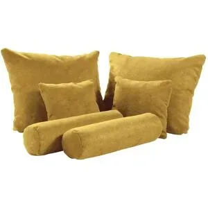 meinBett Deko-Kissenset  6-teilig  Pembroke ¦ gelb ¦ Maße (cm): B: 90 H: 80 T:
