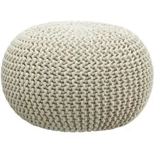 como Pouf  Strick ¦ creme ¦ Maße (cm): H: 38  Ø: 50