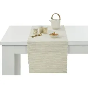 HOME STORY Tischläufer  Greta ¦ beige ¦ 100% Baumwolle ¦ Maße (cm): B: 40