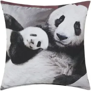 Höffner Dekokissen  Panda ¦ grau ¦ Maße (cm): B: 45 T: 15.0
