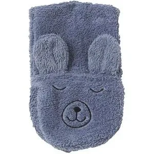Höffner Waschhandschuh  Bär ¦ blau ¦ Maße (cm): B: 15