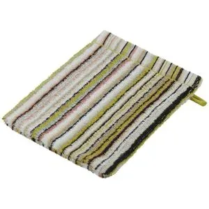 como Waschhandschuh  Jacquard Streifen ¦ gelb ¦ Maße (cm): B: 16