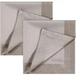 JOOP! Servietten 2er-Set Signature   ¦ braun ¦ Naturfaser ¦ Maße (cm): B: 50