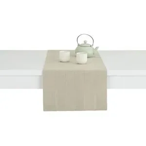 como Tischläufer  Uni ¦ beige ¦ Leinen ¦ Maße (cm): B: 40