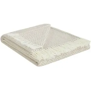 como Jacquard Plaid  Zick Zack ¦ beige ¦ Maße (cm): B: 130
