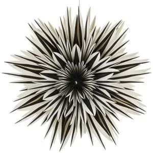 Höffner Anhänger Schneeflocke   ¦ schwarz ¦ Papier ¦ Maße (cm): H: 17  Ø: 64