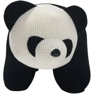 Höffner Sitztier  Panda ¦ schwarz ¦ Baumwolle ¦ Maße (cm): B: 35 H: 35