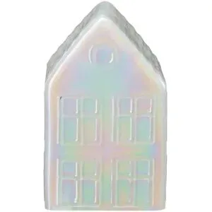 HOME STORY Dekohaus   ¦ weiß ¦ Glas ¦ Maße (cm): H: 14  Ø: 9